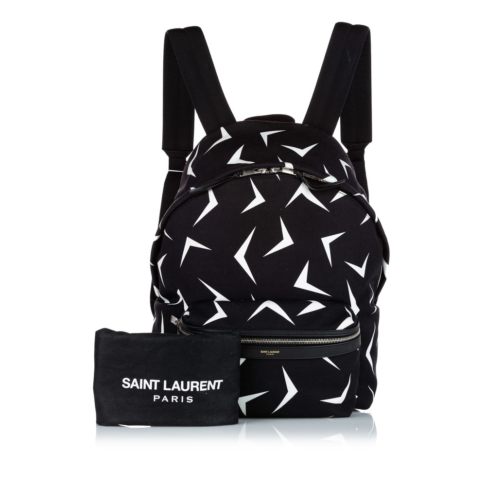 Pre-Loved Saint Laurent Boomerang Printed Canvas Backpack - Picture 7 of 7